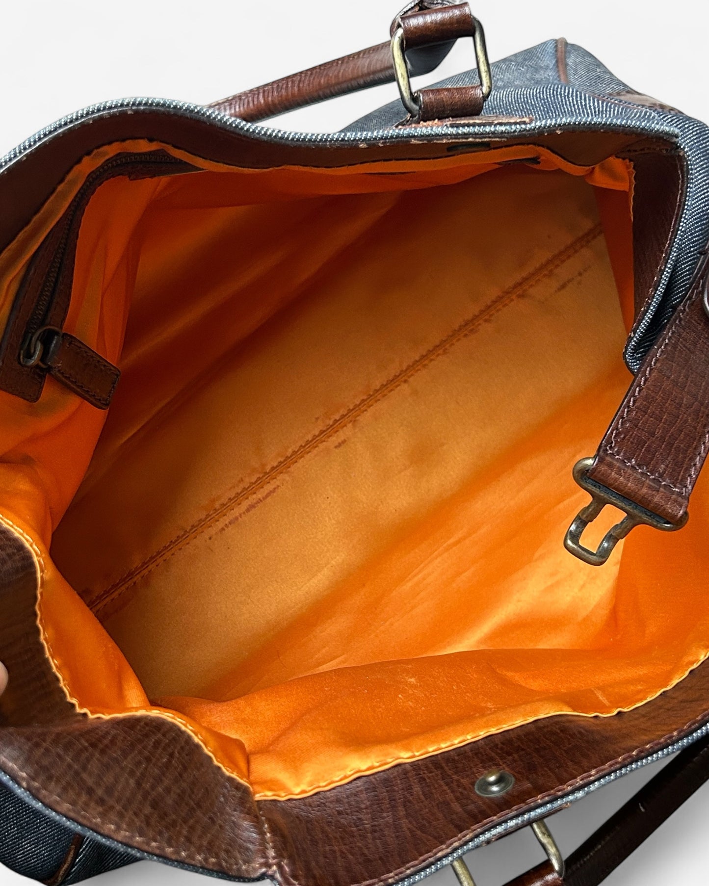 view inside fendi bag interior orange