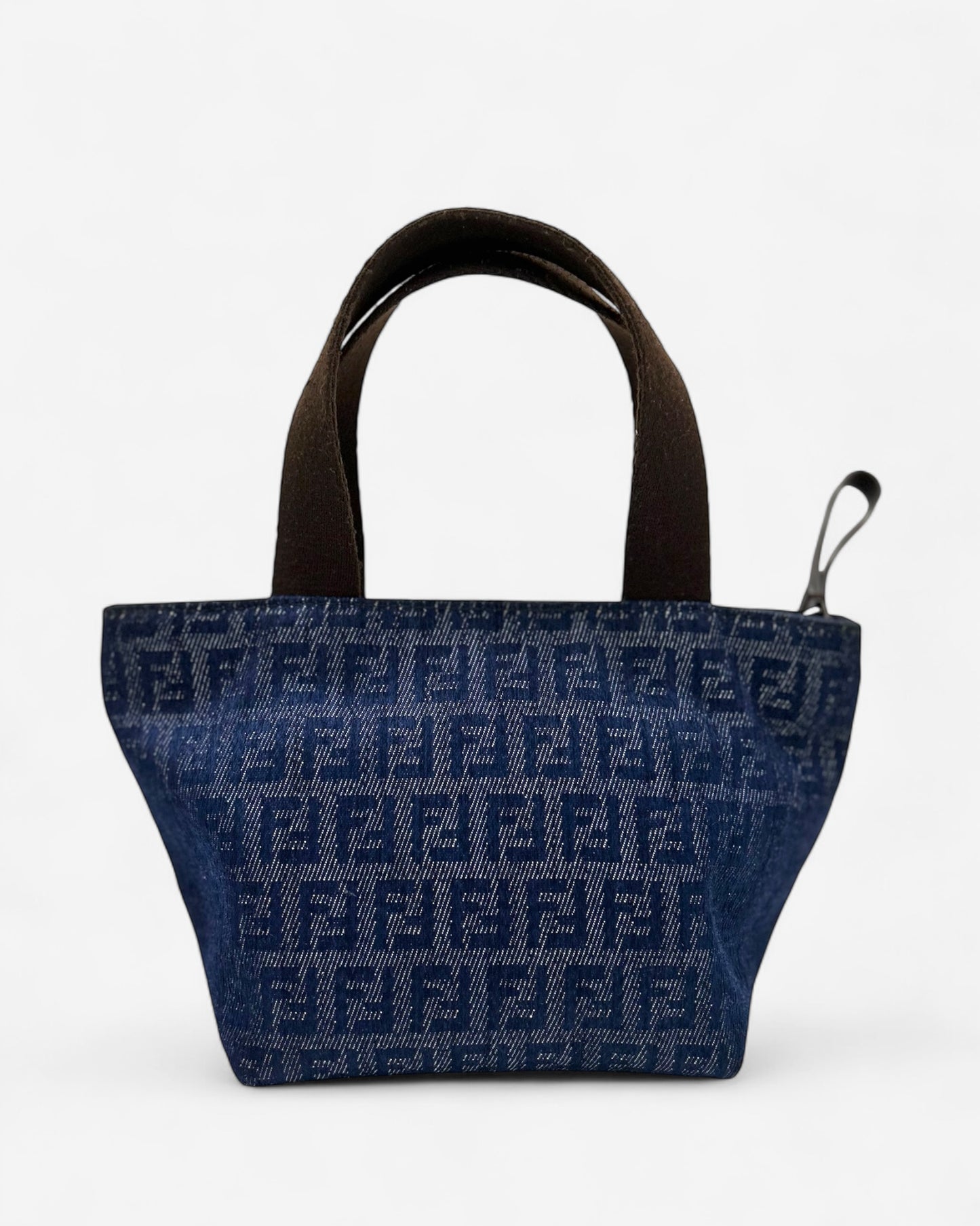 Fendi Mini Tote in navy denim – used designer bag with everyday style