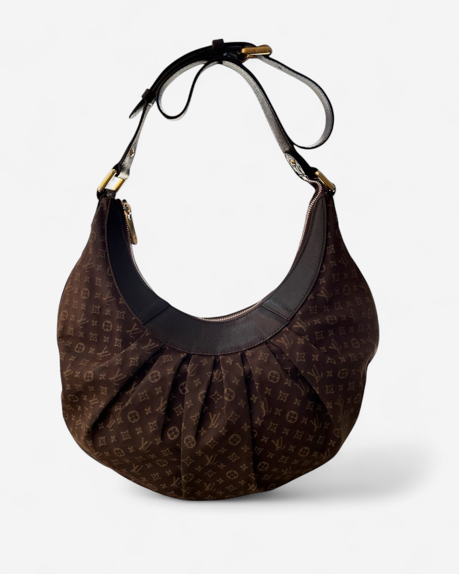 Pre-owned Louis Vuitton Idylle Rhapsody MM bag in brown Monogram canvas with leather trim – front view