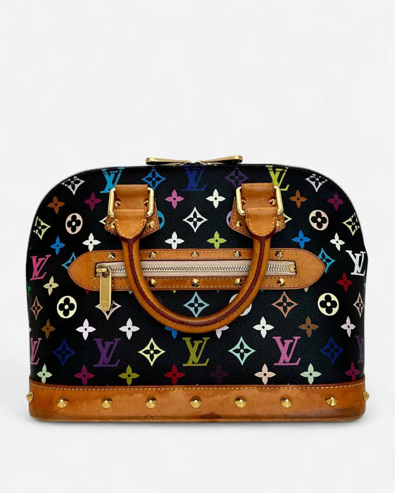Collector’s Louis Vuitton x Takashi Murakami Alma PM Multicolore 2004 pre-loved designer handbag
